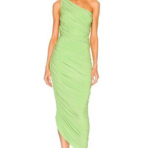 Norma Kamali Diana Dress in Gemini Green XS BRAT green